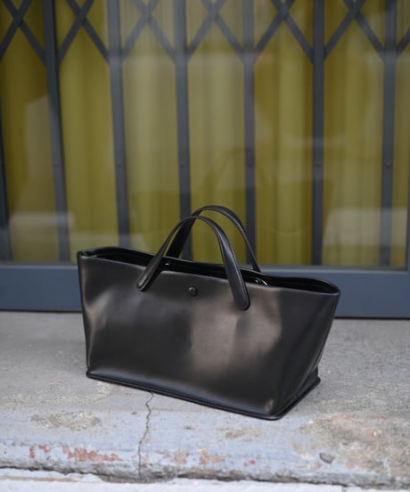 Leather Wide Tote Bag