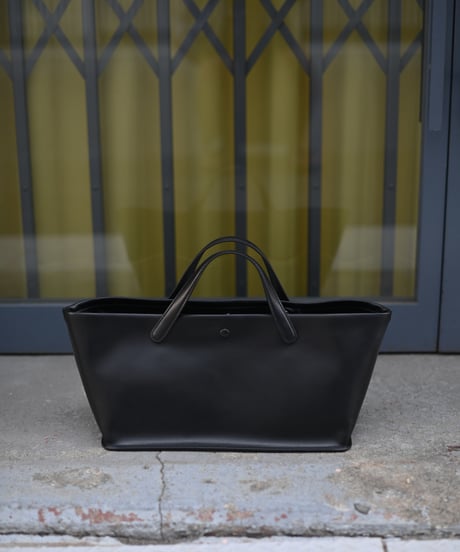 Leather Wide Tote Bag