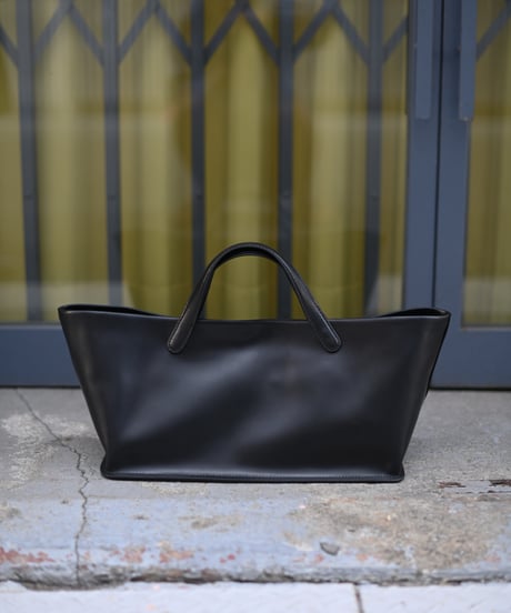 Leather Wide Tote Bag