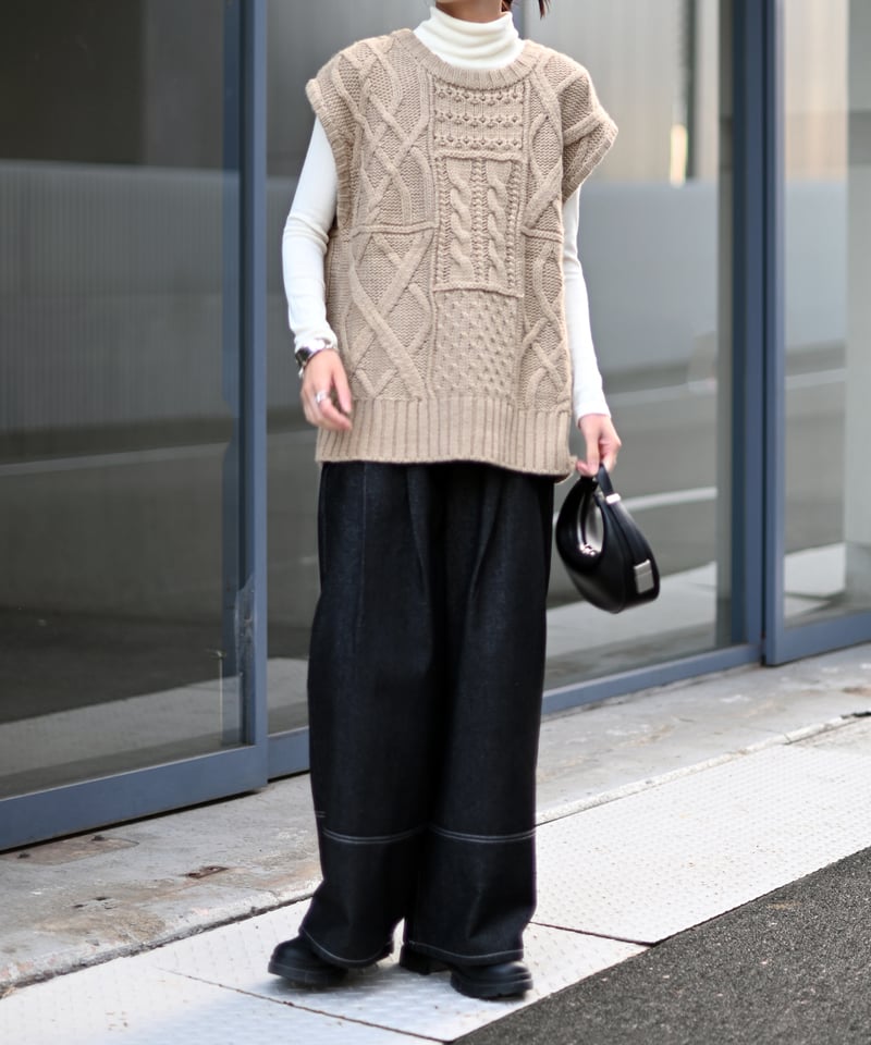 本日のみ¥16,150！Y's アランケーブルニットベスト 本日のみ¥16,150！Y's アランケーブルニットベスト