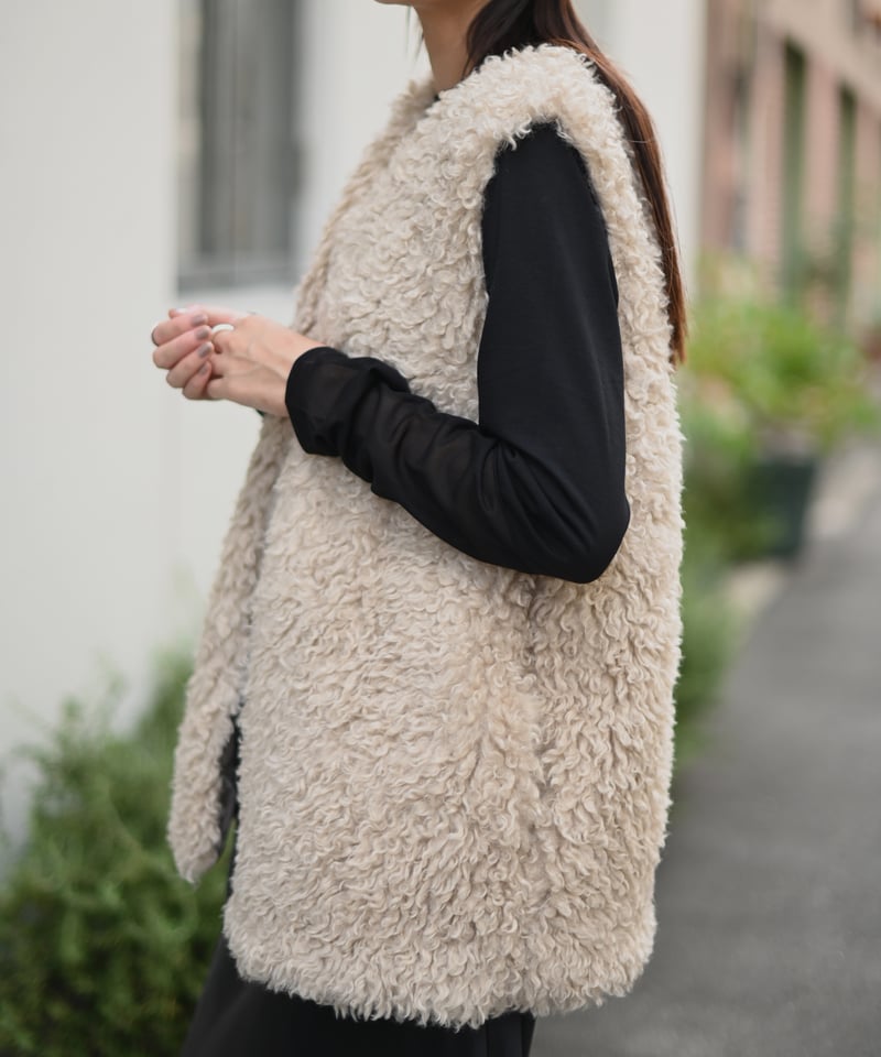 k*i様 OHGA プードル ベスト ohga プードルベスト プードルフェイクファーベスト[品番：AZLW0022547