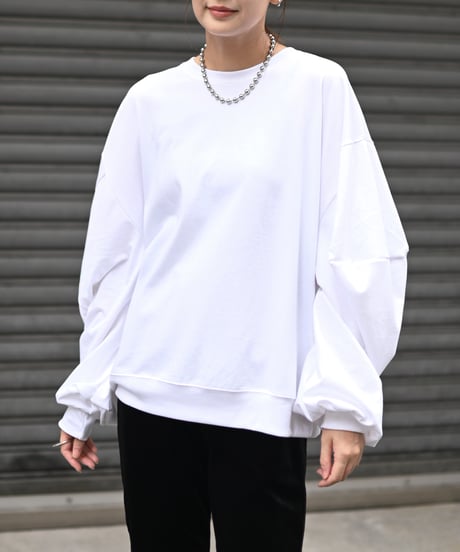 ≪再入荷≫カットアウトボリュームスリーブカットソー