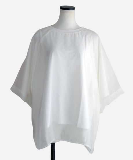 [冷感]オーガンジーレイヤードハーフスリーブTOPS