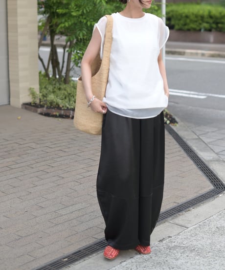 [冷感]オーガンジーレイヤードフレンチスリーブTOPS