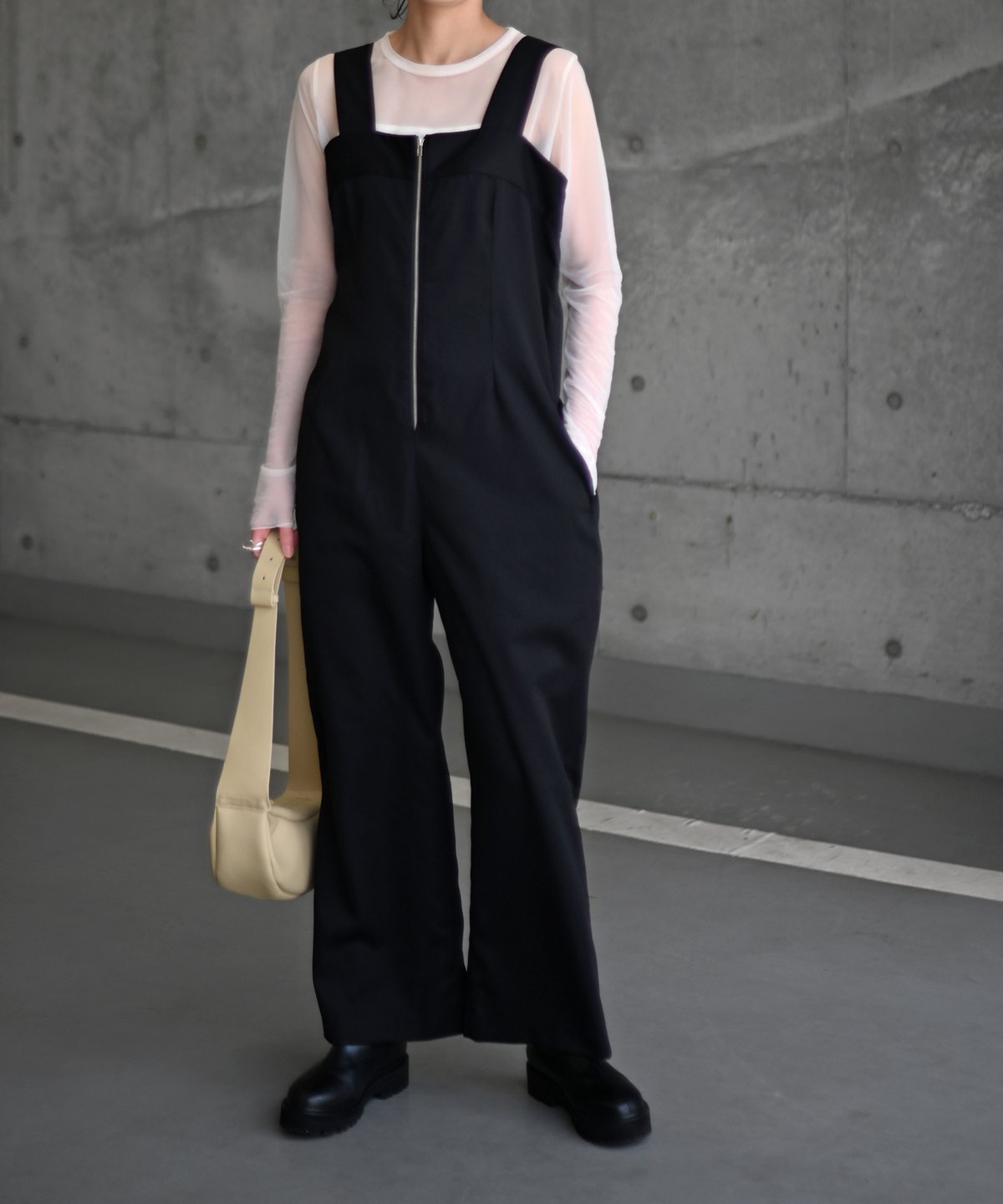 センタージップツイルサロペット | Marient