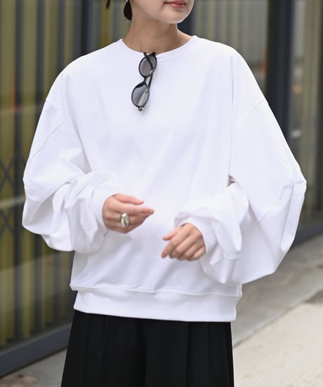 ≪再入荷≫カットアウトボリュームスリーブカットソー