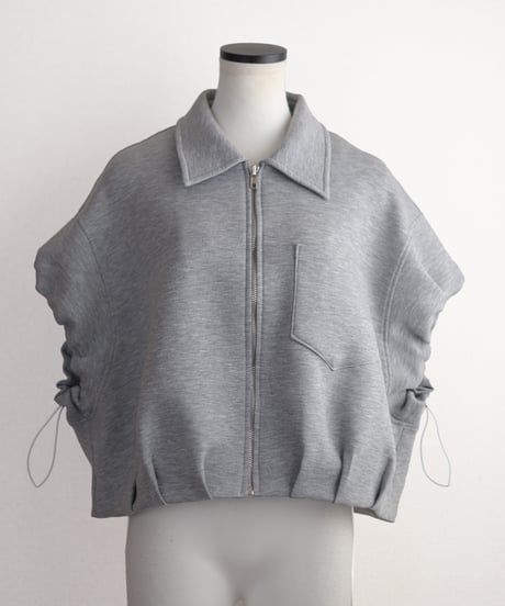 ストリングZIPショートブルゾンベスト