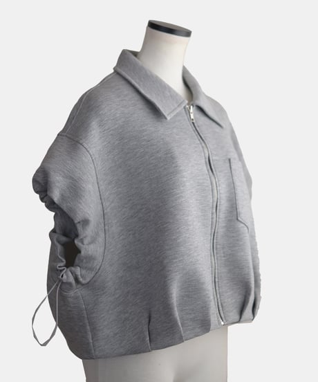 ストリングZIPショートブルゾンベスト