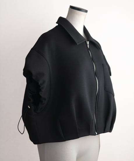 ストリングZIPショートブルゾンベスト