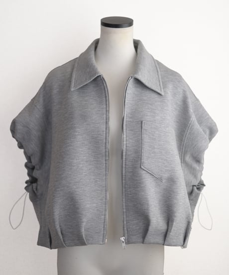 ストリングZIPショートブルゾンベスト