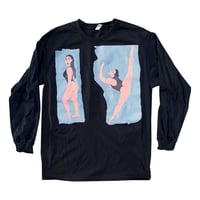 un,deux,  L/S shirts(BLK)