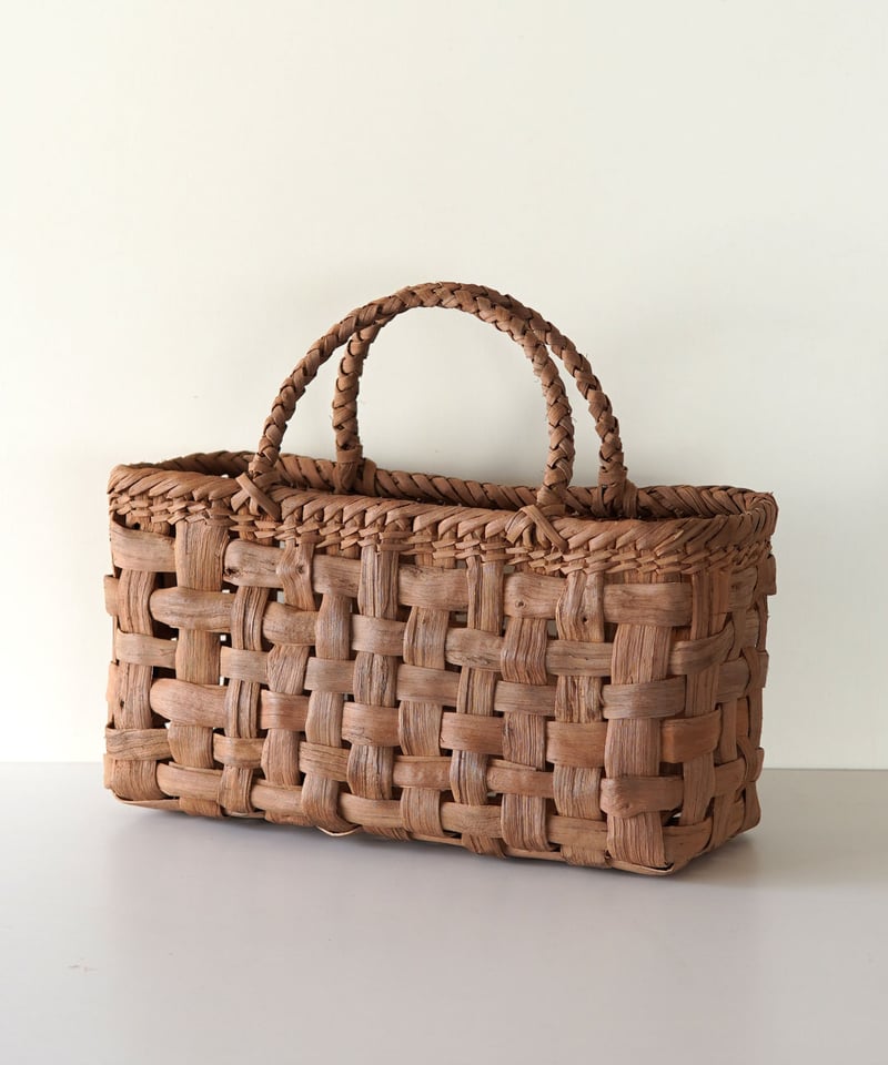 山葡萄 ざっくり編み かごバッグ 横幅35cm (オズのかごバッグ) | オズ