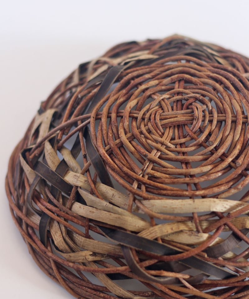 あけび×沢胡桃 乱れ編み置き籠 浅目 (オズのかごバッグ) | オズのかご  