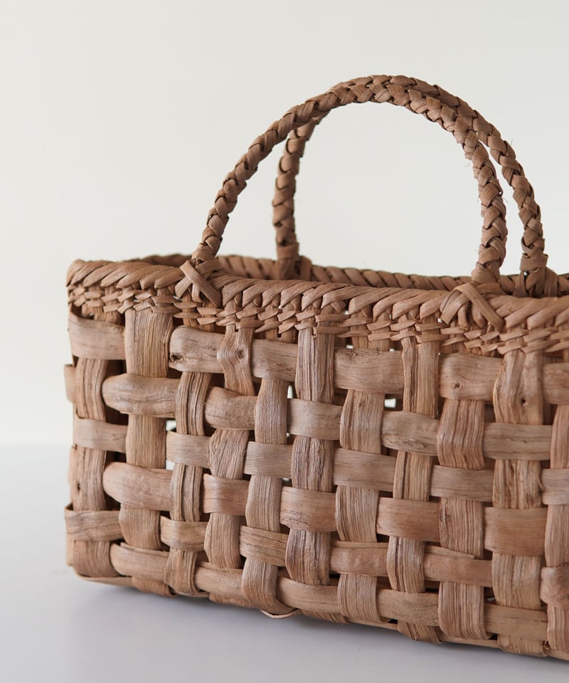 山葡萄編み込みかごバッグ 山葡萄 ざっくり編み かごバッグ 横幅35cm (オズのかごバッグ