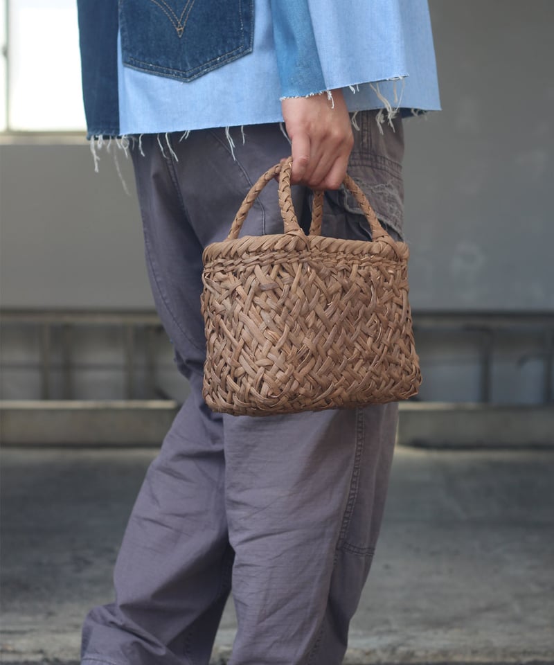 山葡萄 籠バッグ 乱れ編み 山葡萄 かごバッグ みだれ編み（やたら編み） | ORIORI