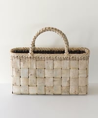 オーダー品『フト編み 表皮』胡桃樹皮のかごバッグ 横幅37cm (オズのかごバッグ)