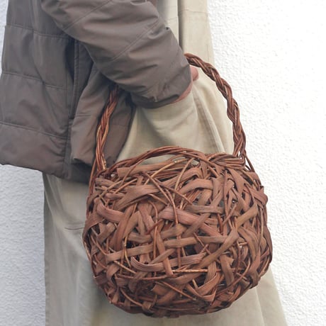 山葡萄×あけび の 乱れ編み かごバッグ (オズのかごバッグ)