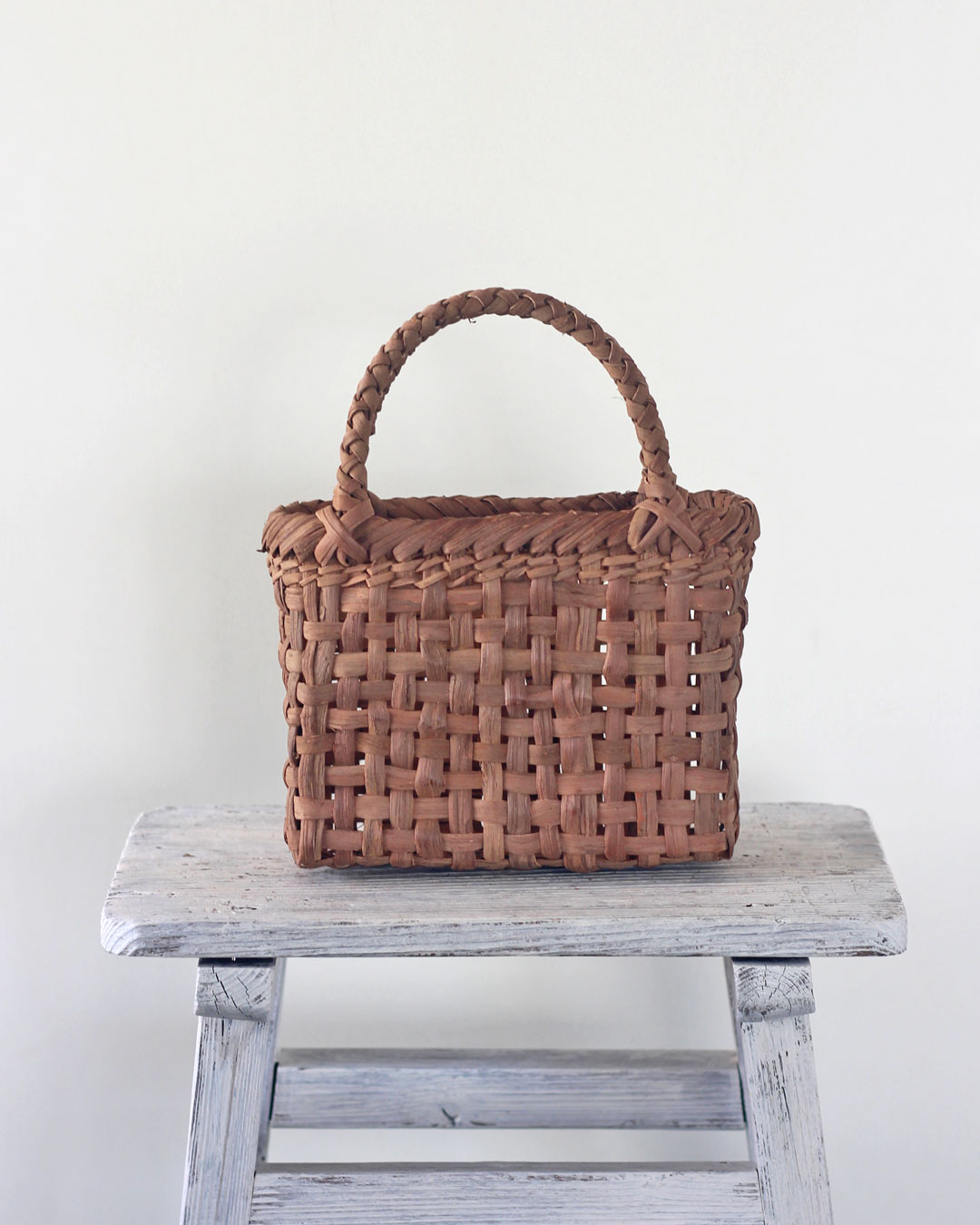 平織 コンパクト』山葡萄 かごバッグ 横幅21cm (オズのかごバッグ  