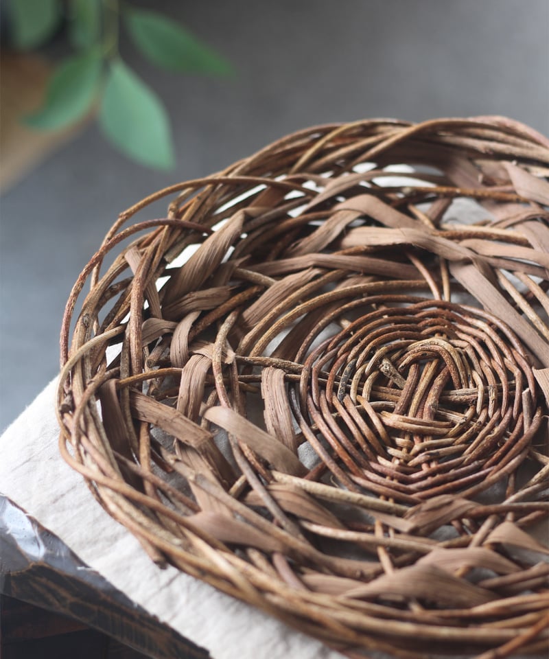 あけび×山葡萄 浅目 乱れ編みの置き籠 (オズのかごバッグ) | オズの  