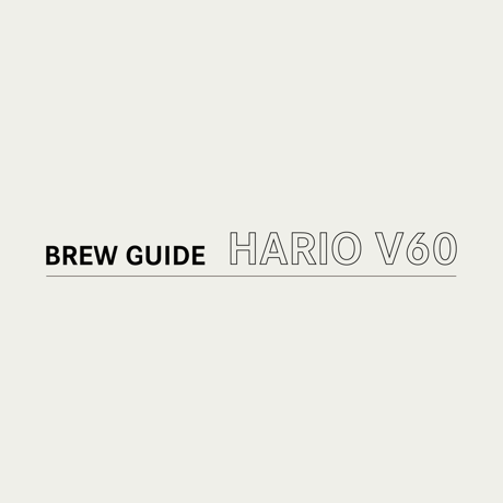 【BREW GUIDE】HARIO V60