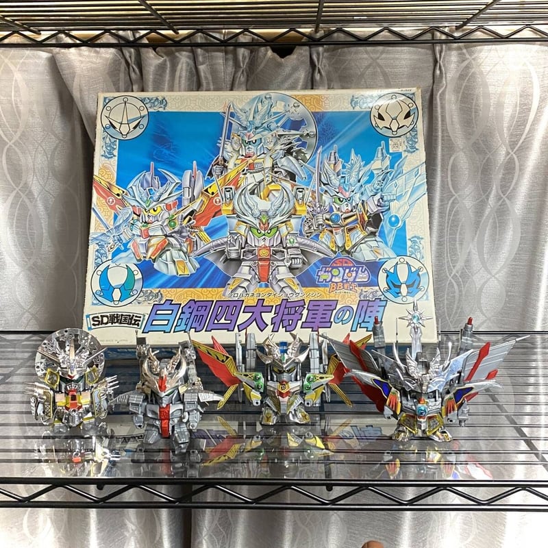 【未使用品】SD戦国伝 白鋼四大将軍の陣 未開封品 GUNPLA]SDガンダムBB戦士 白鋼四大将軍の陣 素組み完成品