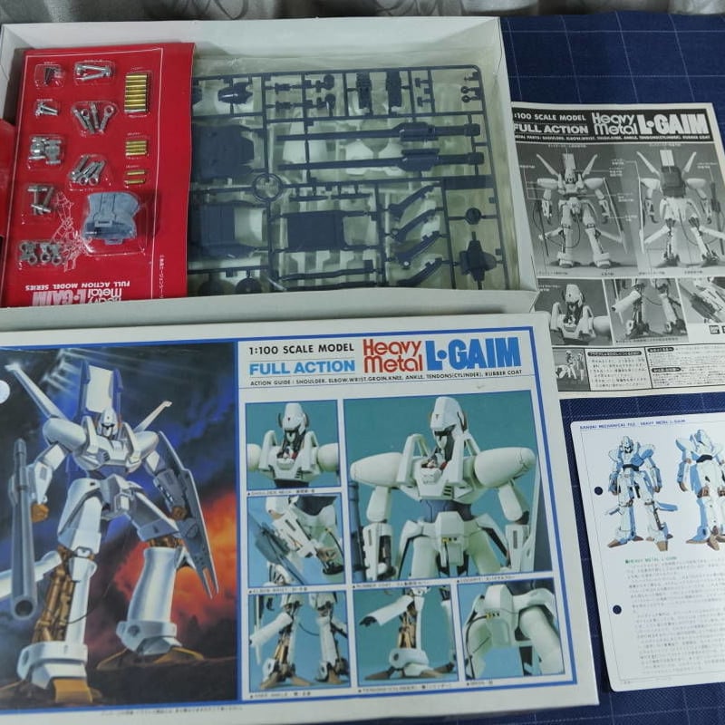 1/100スケール フルアクション エルガイム Mk-II & オージェ セット 素組みで遊ぶHM】38年前に買った⭐️1/100フルアクション