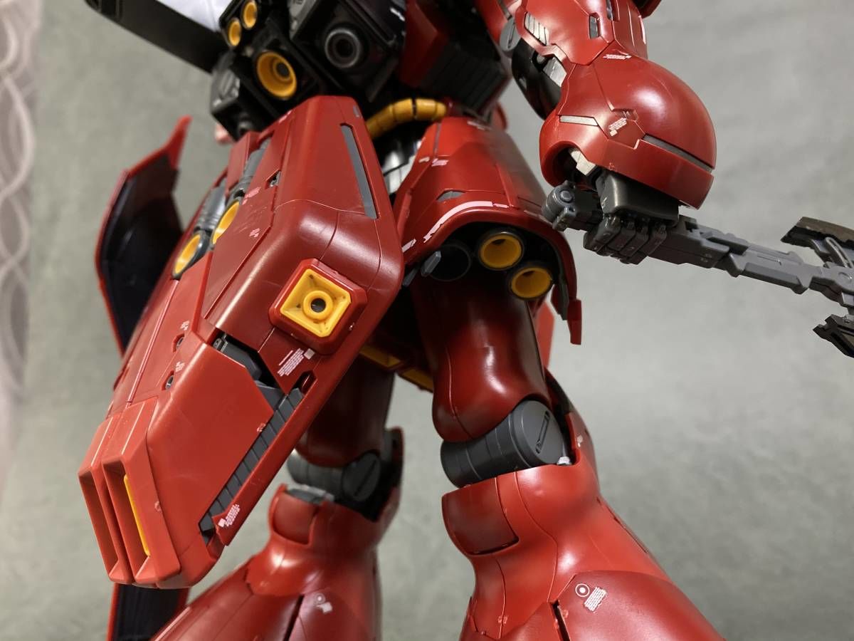 ジャンク]MG 1/100 サザビーVer.Ka 素組み、デカール貼り、パーツ欠品