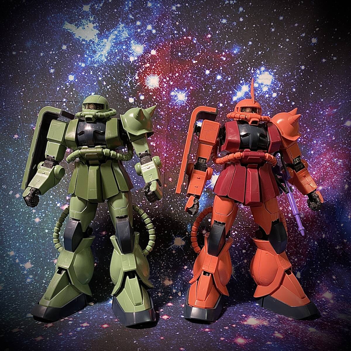 PG 1/60 ガンダム シャア専用ザク セット GUNPLA]1/60 PG 量産型ザク シャア専用ザク[パーフェクトグレード