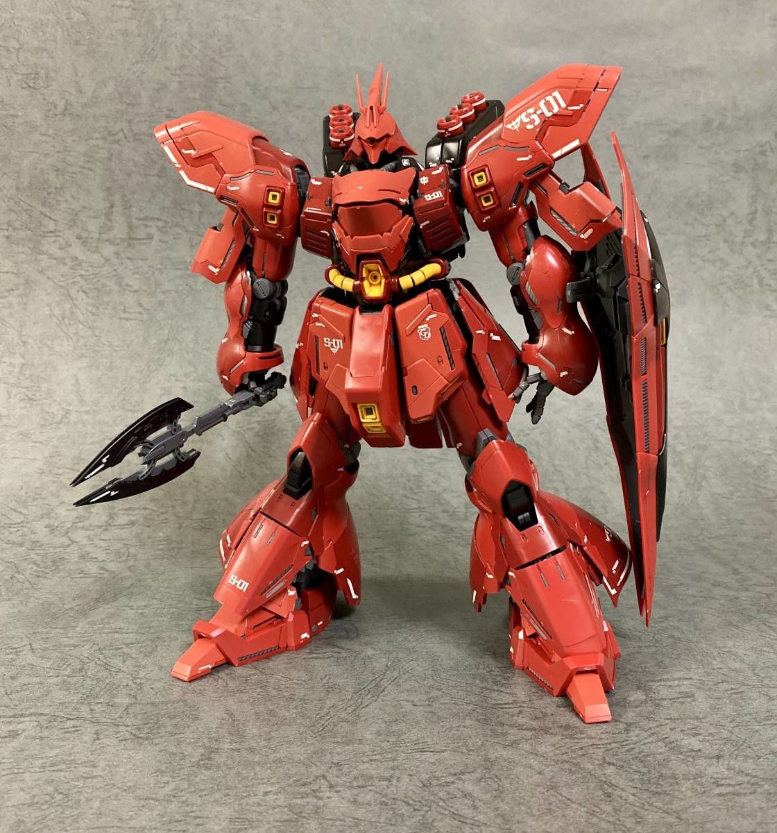 ( ジャンク ) MG サザビー Ver.Ka ジャンク]MG 1/100 サザビーVer.Ka 素組み、デカール貼り、パーツ欠品