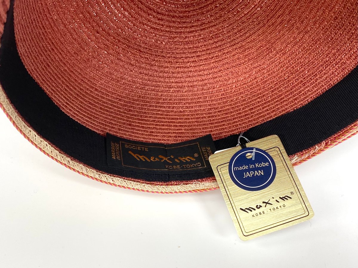 新品 マキシン 黒とベージュの帽子 オーガンジー高級 逸品-