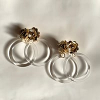 flower clear ring pierce