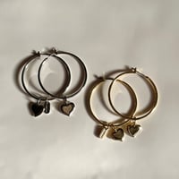 original mini heart hoop pierce