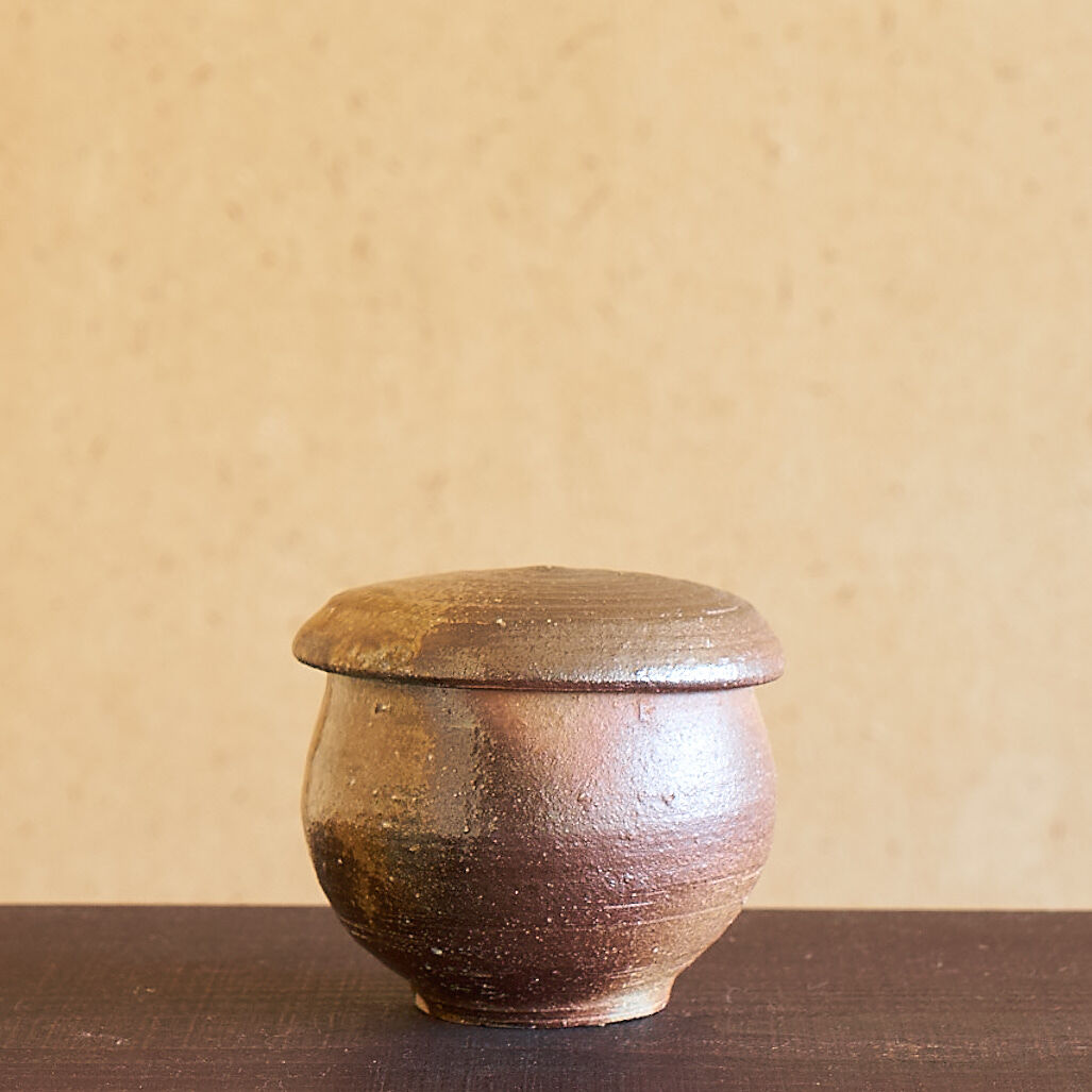 未使用★渡辺 聡 【師：森陶岳】備前 麦酒器★共箱・布★花器にも 未使用☆渡辺 聡 【師：森陶岳】備前 麦酒器☆共箱・布☆花器にも
