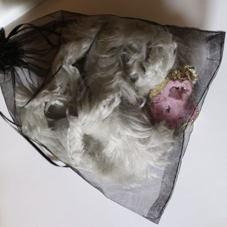 Light gray fur necklace
