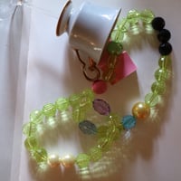Big beads necklace Green