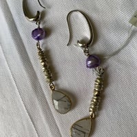 ルチルクォーツピアス