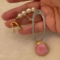 Pearl Agate Earring P
