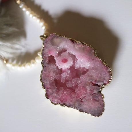 Light gray fur necklace