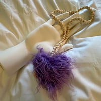 Heart Ecofur Necklace Purple