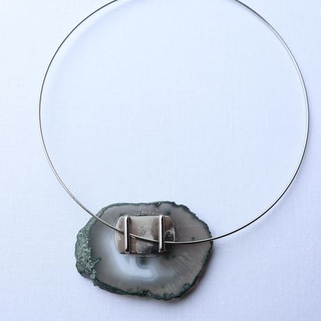 Choker necklace silver/gray