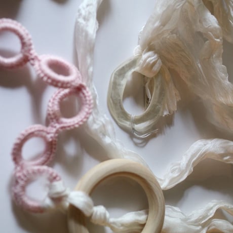 Sweden/silk ribbon necklace 2color