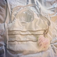 EcoBag x Heart Charm. White. Cream.