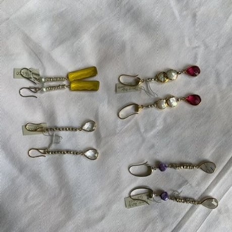 ルビークォーツピアス