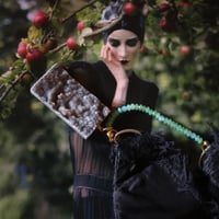 Black fur  necklace