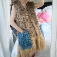Eco fur short gilet Br