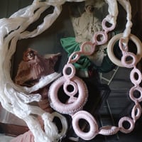Sweden/silk ribbon necklace 2color