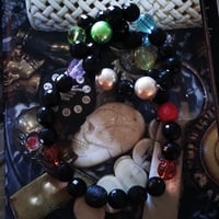 Big beads necklace black