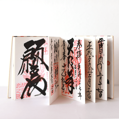 伊勢木綿　ご朱印帳 　しめ縄波紋