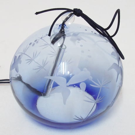 江戸風鈴5点 篠原風鈴本舗 金魚 花火 スイカ うさぎ 花ブルー