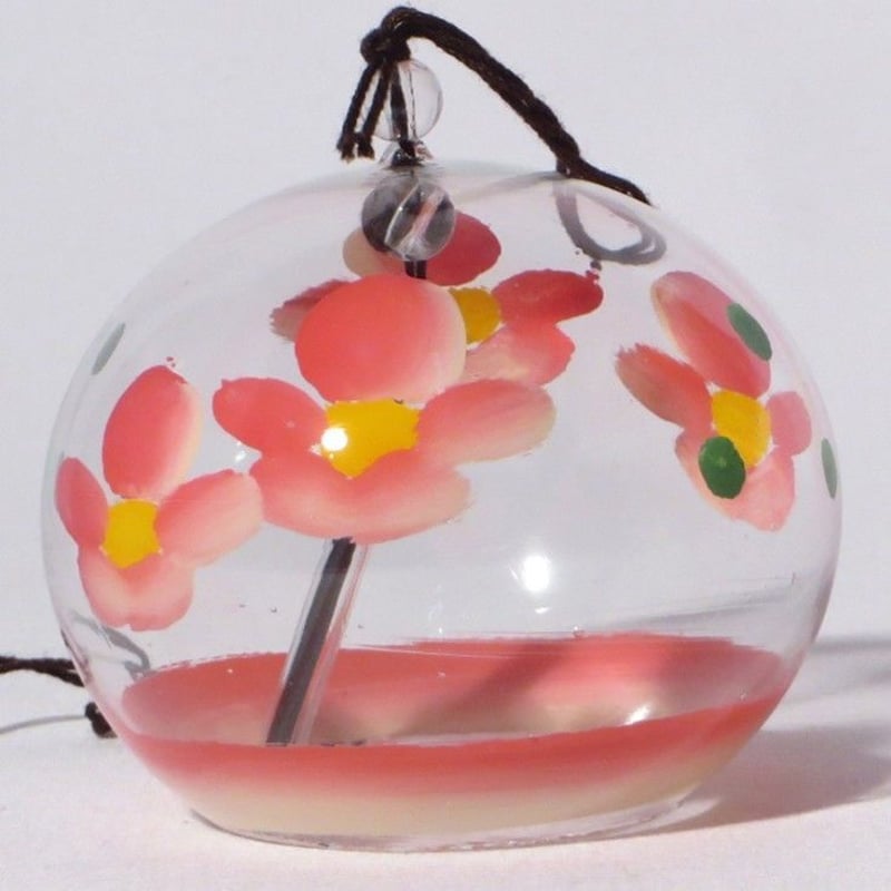江戸風鈴　篠原風鈴本舗5個　花ピンク　花火　金魚 花ブルー　紫陽花紫 imgrc0074169865.jpg